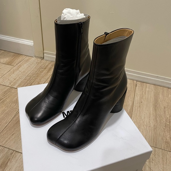 MM6 Maison Margiela Anatomic Leather Ankle Boots - Picture 1 of 16